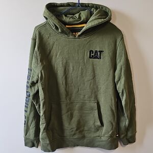Cat XXL Green Pullover Hoodie